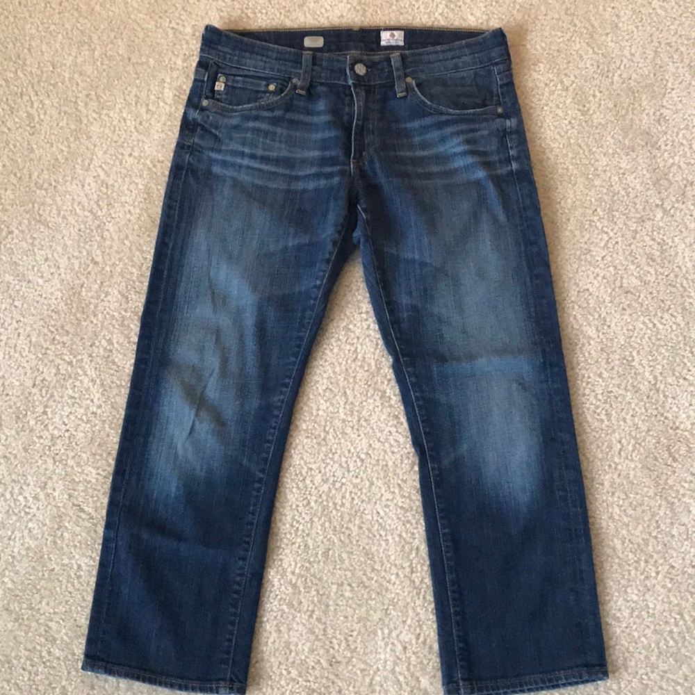 AG Tomboy Relaxed Straight Crop Jeans